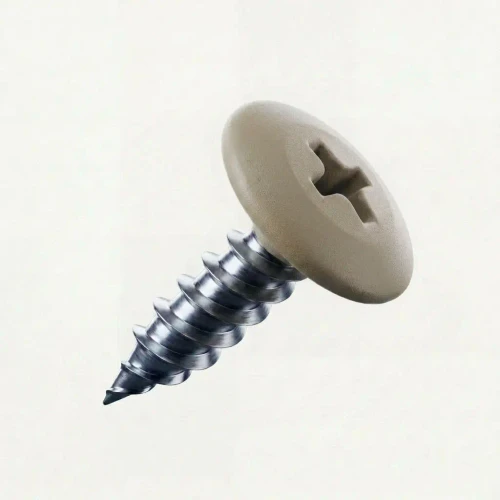 PanelPro HP19 19mm hoarding screw RAL 1019 Grey Beige wafer head colour matched fixing for ACM and printed panels