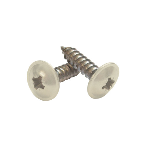 RAL 1013 Oyster White - 25mm x 4.2mm Painted Wafer Head Self Tapping Screws - BZP Steel with cream white coloured screw head