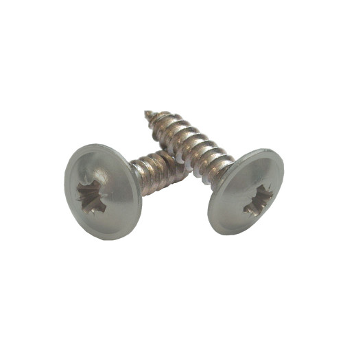 RAL 7042 Traffic Grey - 25mm x 4.2mm Painted Wafer Head Self Tapping Screws - BZP Steel with grey coloured screw head.