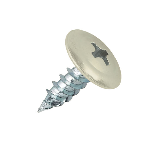 RAL 1013 Oyster White - 13mm x 4.2mm Painted Wafer Head Self Tapping Screws - BZP Steel with a powder coated cream beige coloured screw head