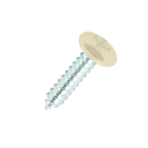 19mm x 4.2mm Painted Flange Head Self Tapping Screw - BZP Steel with a RAL 1015 Light Ivory powder coated coloured screw head.