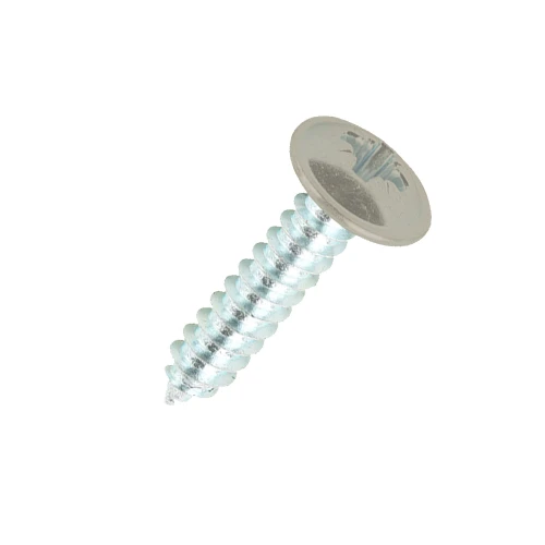 19mm x 4.2mm Painted Flange Head Self Tapping Screw - BZP Steel with a RAL 7032 Pebble Grey powder coated coloured screw head.