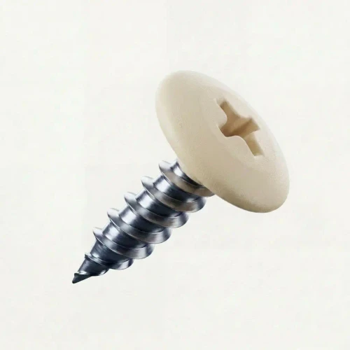 PanelPro HP19 19mm hoarding screw RAL 1015 Light Ivory wafer head colour matched fixing for ACM and printed panels