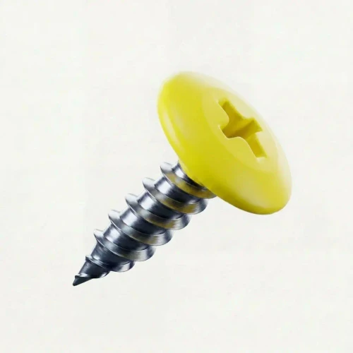 PanelPro HP19 19mm hoarding screw RAL 1016 Sulphur Yellow low profile head matched fixing for ACM and printed panels