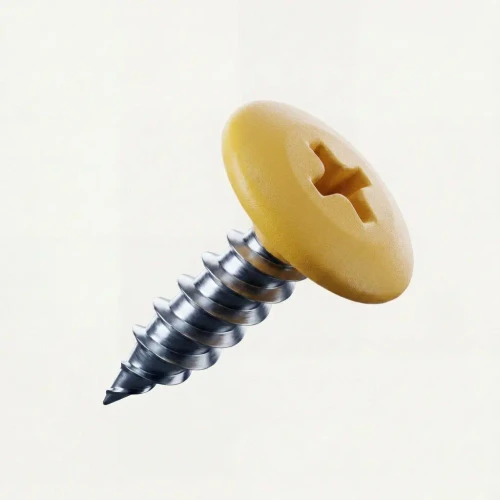 RAL 1023 Traffic Yellow PanelPro HP19 19mm hoarding screw, with low profile head colour matched fixing for ACM and printed panels