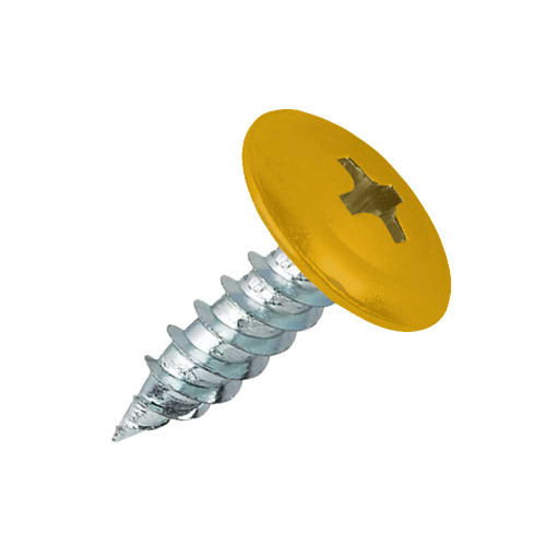 PanelPro 19mm x 4.2mm RAL 1032 Broom Yellow hoarding screw low profile wafer head for ACM and Dibond panels