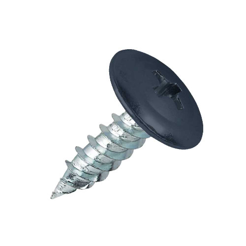 19mm PanelPro hoarding screw in RAL 5011 Steel Blue for ACM and printed panel installation