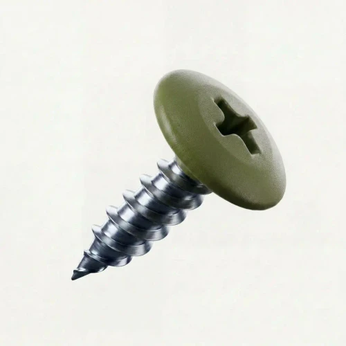 RAL 6003 Olive Green PanelPro 19mm wafer head hoarding screw for ACM Dibond and printed construction panels