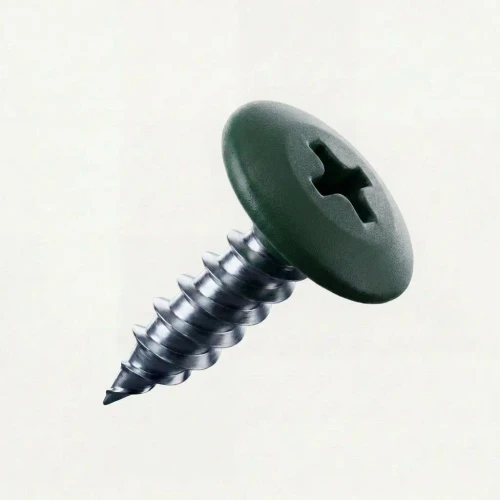 RAL 6009 Fir Green PanelPro 19mm wafer head hoarding screw for ACM Dibond and printed construction panels