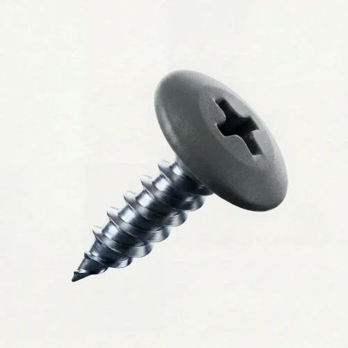 PanelPro 19mm hoarding screw wafer head in RAL 7022 Umbra Grey for ACM Dibond and printed hoarding panels