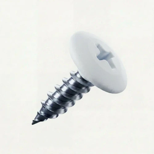 PanelPro hoarding screw 19mm x 4.2mm wafer head technical dimensions - RAL 9016 Traffic White