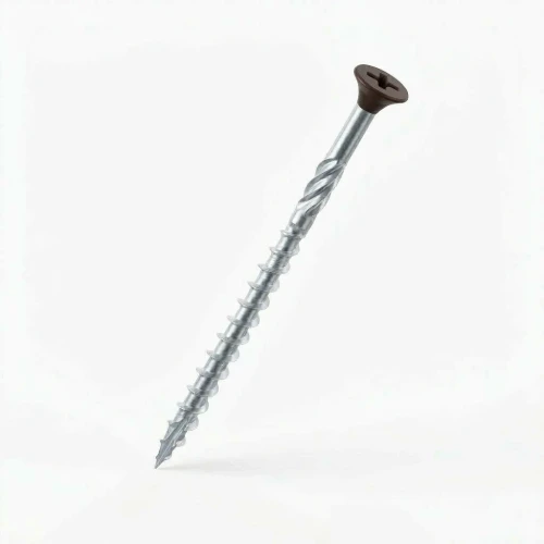 DeckingPro DS65 composite decking screw RAL 8019 Grey Brown 65mm A2 stainless steel powder coated head