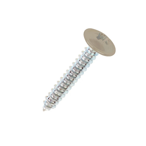 RAL 1019 Grey Beige - 25mm x 4.2mm Painted Flange Head Self Tapping Screws - BZP Steel