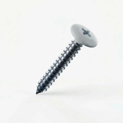 RAL 7035 Light Grey - 25mm x 4.2mm Painted Flange Head Self Tapping Screws - BZP Steel