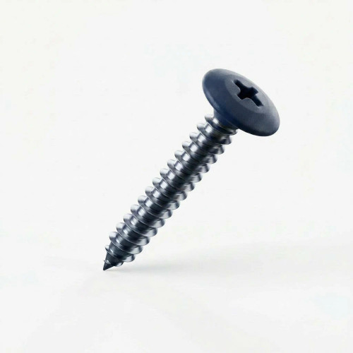 RAL 5004 Black Blue - 25mm x 4.2mm Painted Flange Head Self Tapping Screws - BZP Steel