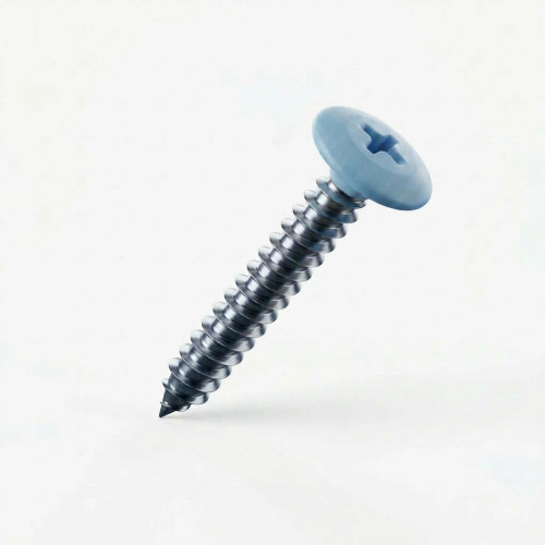 RAL 5024 Pastel Blue - 25mm x 4.2mm Painted Flange Head Self Tapping Screws - BZP Steel