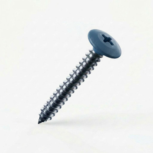 RAL 5023 Distant Blue - 32mm x 4.2mm Painted Flange Head Self Tapping Screws - BZP Steel