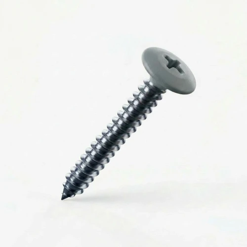 RAL 7042 Traffic Grey - 32mm x 4.2mm Painted Flange Head Self Tapping Screws - BZP Steel