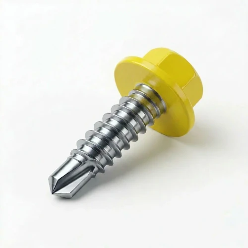 RAL 1016 Sulphur Yellow - 13mm x 4.2mm Coloured Hex Head Self Drilling Tek Bolts - BZP