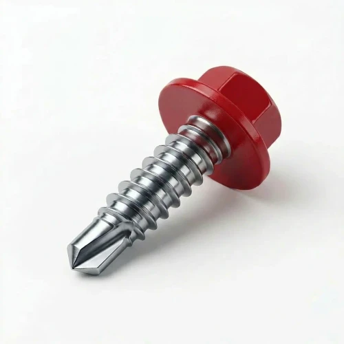 RAL 3002 Carmine Red - 13mm x 4.2mm Coloured Hex Head Self Drilling Tek Bolts - BZP