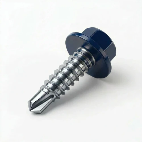 RAL 5004 Black Blue - 13mm x 4.2mm Coloured Hex Head Self Drilling Tek Bolts - BZP