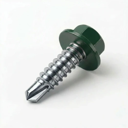 RAL 6012 Black Green - 13mm x 4.2mm Coloured Hex Head Self Drilling Tek Bolts - BZP