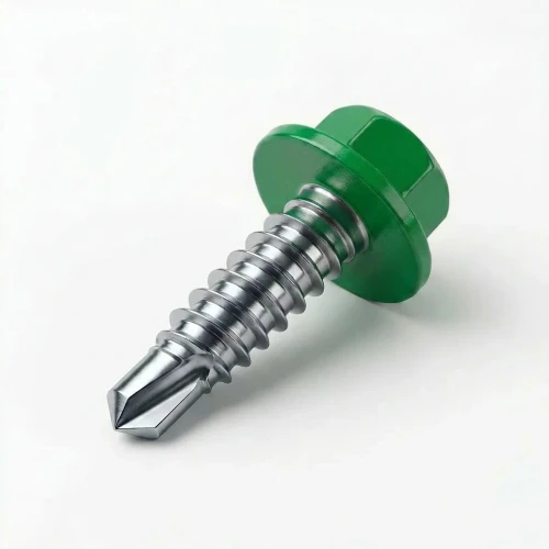 RAL 6024 Traffic Green - 13mm x 4.2mm Coloured Hex Head Self Drilling Tek Bolts - BZP
