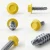 Different angles of the RAL 1016 Sulphur Yellow - 19mm x 4.2mm Coloured Hex Head Self Drilling Tek Bolts - BZP