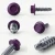 RAL 4007 Violet Purple - 19mm x 4.2mm Coloured Hex Head Self Drilling Tek Bolts - BZP from different angles