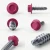 Different angles of the RAL 4010 Telemagenta - 19mm x 4.2mm Coloured Hex Head Self Drilling Tek Bolts - BZP