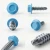 RAL 5013 Cobalt Blue - 19mm x 4.2mm Coloured Hex Head Self Drilling Tek Bolts - BZP from different angles