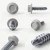 Technical shots of the RAL 7035 Light Grey - 19mm x 4.2mm Coloured Hex Head Self Drilling Tek Bolts - BZP