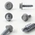 Different angles of the RAL 7042 Traffic Grey - 19mm x 4.2mm Coloured Hex Head Self Drilling Tek Bolts - BZP