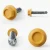 Different angles of the RAL 1033 Dahlia Yellow - 25mm x 5.5mm Coloured Hex Head Self Drilling Tek Bolts - BZP
