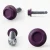 Different angles of the RAL 4007 Violet Purple - 25mm x 5.5mm Coloured Hex Head Self Drilling Tek Bolts - BZP