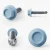 Different angles of the RAL 5024 Pastel Blue - 25mm x 5.5mm Coloured Hex Head Self Drilling Tek Bolts - BZP