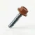 RAL 8004 Copper Brown - 25mm x 5.5mm Coloured Hex Head Self Drilling Tek Bolts - BZP