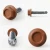 Different angles of the RAL 8004 Copper Brown - 25mm x 5.5mm Coloured Hex Head Self Drilling Tek Bolts - BZP