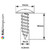 Tech specs of the PanelPro™ HP19 Hoarding Screws - 19mm - RAL 1019 Grey Beige