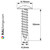 Painted Flange Head 32mm x 4.2mm Self Tapping Coloured Screws Technical Drawing