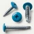Various angles of the PanelPro™ HP25-SD Self-Drilling Screws - 25mm - RAL 5012 Light Blue