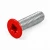 M4 x 20mm Coloured Countersunk Machine Screws - RAL Powder-Coated BZP Steel with a RAL 3020 traffic red painted screw head