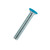RAL Painted Countersunk 30mm M5 Coloured Machine Screws in RAL 5012 Light Blue
