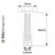 38mm x 5.5mm Coloured Hex Head Tek Bolt Screw Technical Drawing
