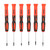 Timco 6 Piece Precision Screwdriver Set containing 4 slotted and 2 Phillips screwdrivers