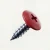 RAL 3002 Carmine Red - 19mm x 4.2mm Painted Wafer Head Self Tapping Screws - BZP Steel with a powder coated deep red coloured screw head