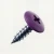 RAL 4007 Violet Purple - 19mm x 4.2mm Painted Wafer Head Self Tapping Screws - BZP Steel with violet purple coloured screw head.