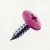 RAL 4010 Telemagenta - 19mm x 4.2mm Painted Wafer Head Self Tapping Screws - BZP Steel with vivid magenta pink coloured screw head.