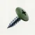 RAL 6025 Fern Green - 19mm x 4.2mm Painted Wafer Head Self Tapping Screws - BZP Steel with a fern green coloured screw head.
