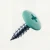 RAL 6027 Light Green - 19mm x 4.2mm Painted Wafer Head Self Tapping Screws - BZP Steel with a light green coloured screw head.